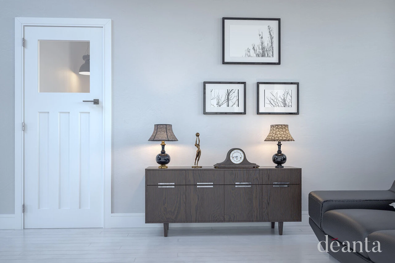 Deanta Cambridge White Primed Glazed Door 2 Deanta Cambridge White Primed Glazed Door - Image 2