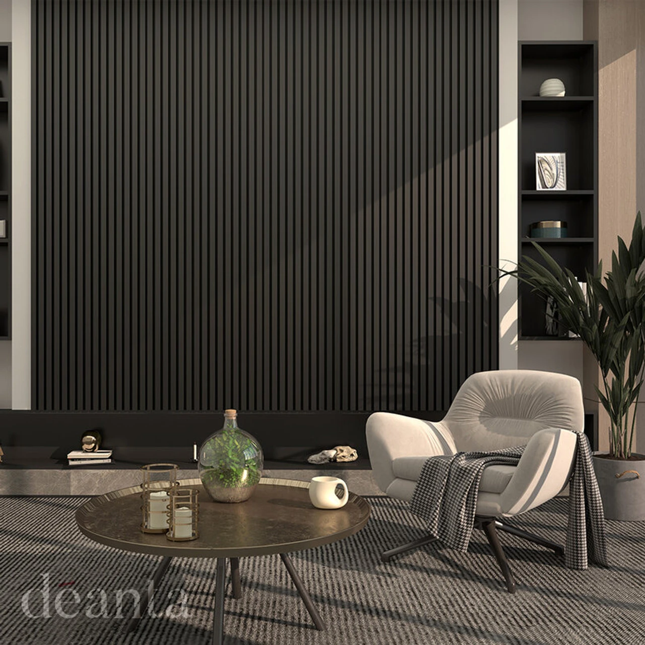 Deanta Immerse Fully Finished Black Acoustic Wall Panel 2400 X 600 X 21mm (AWP0BL) 3 Deanta Immerse Fully Finished Black Acoustic Wall Panel 2400 X 600 X 21mm (AWP0BL) - Image 3