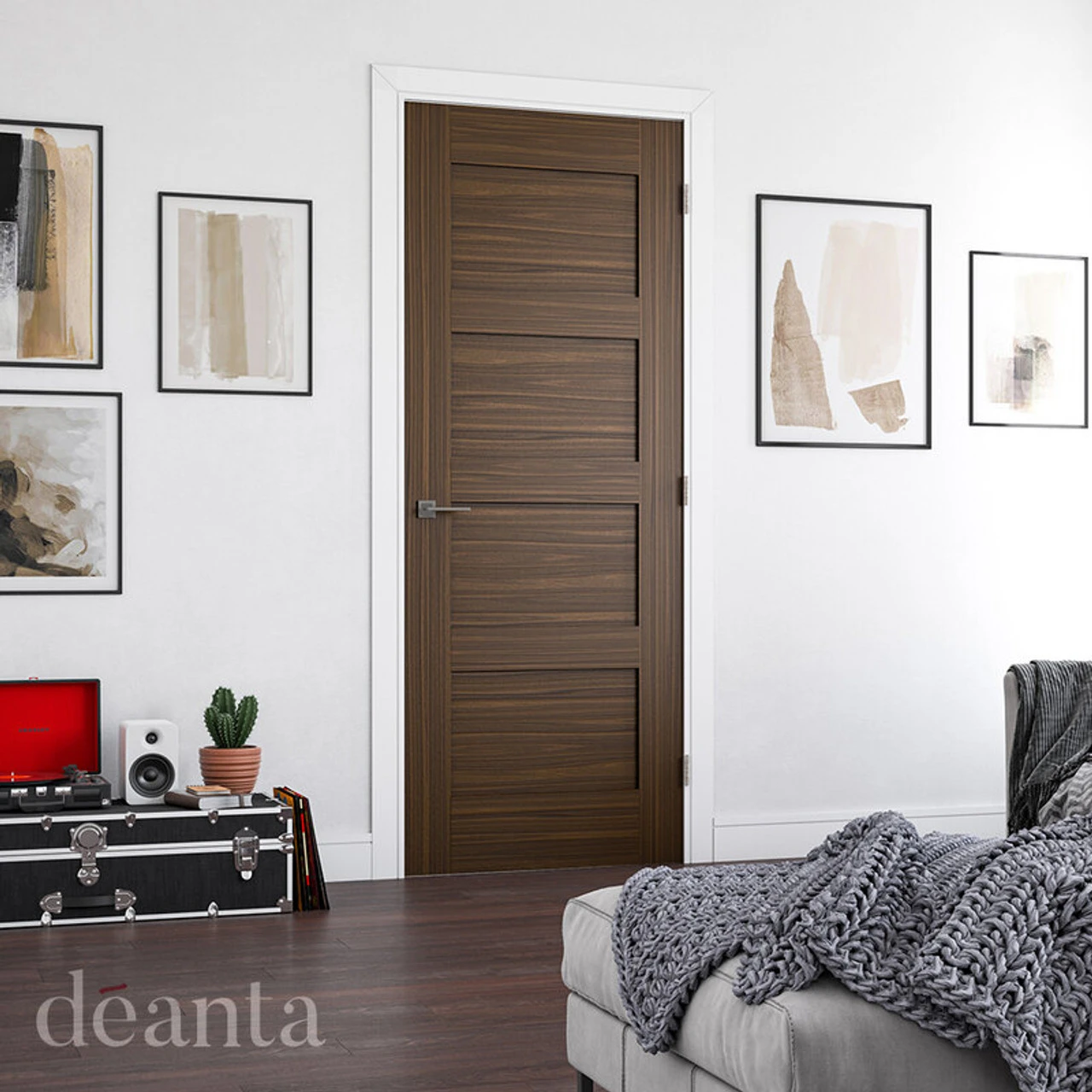 Deanta Coventry Fully Finished Walnut Fire Door 2 Deanta Coventry Fully Finished Walnut Fire Door - Image 2
