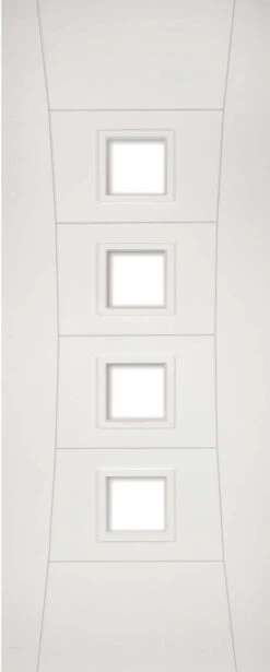 Deanta Pamplona White Primed Glazed Door