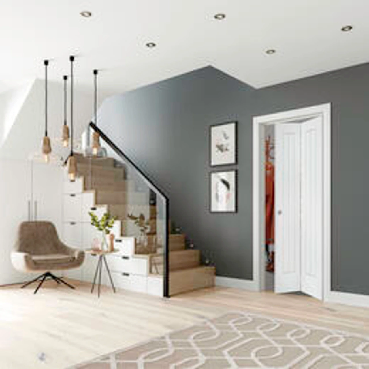 XL Suffolk Bi-Fold Internal White Primed Door 1 XL Suffolk Bi-Fold Internal White Primed Door