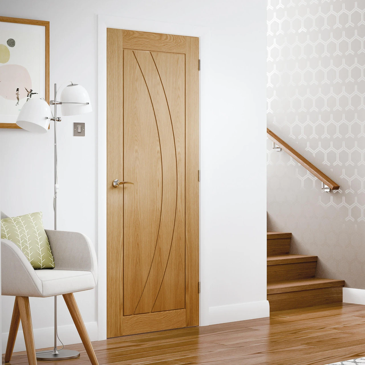 XL Salerno Internal Oak Fire Door 2 XL Salerno Internal Oak Fire Door - Image 2