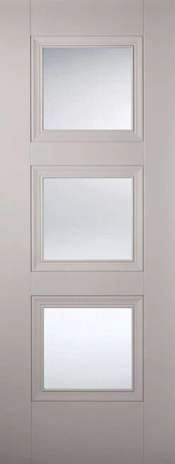 LPD Amsterdam 3L Primed Plus Silk Grey Glazed Door