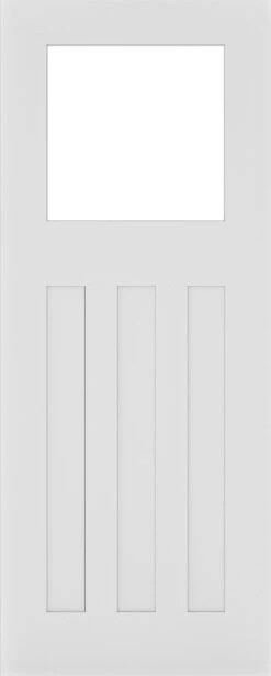 Deanta Cambridge White Primed Glazed Door
