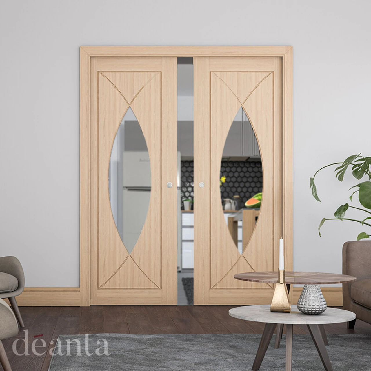 Deanta Amalfi Fully Finished Oak Glazed Door 2 Deanta Amalfi Fully Finished Oak Glazed Door - Image 2