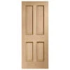 Victorian 4 Panel Oak Door With Raised Mouldings