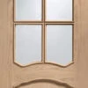 XL Riviera Fully Finished Oak Door And Clear Glass 1981 X 762 X 35mm (30 Inch)