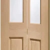 XL Malton Internal Bi-Fold Oak Door With Clear Glass 1936 X 379.5 X 35mm (30 Inch)