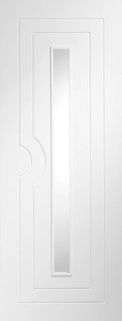 XL Potenza Internal Fully Finished White Door With Clear Glass 1981 X 762 X 35mm (30 Inch)